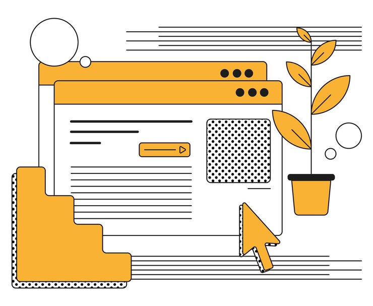 Vector website wireframe ivector illustartion