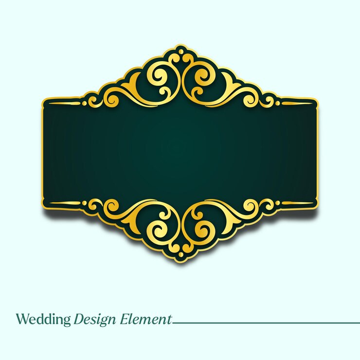 Vector wedding design element