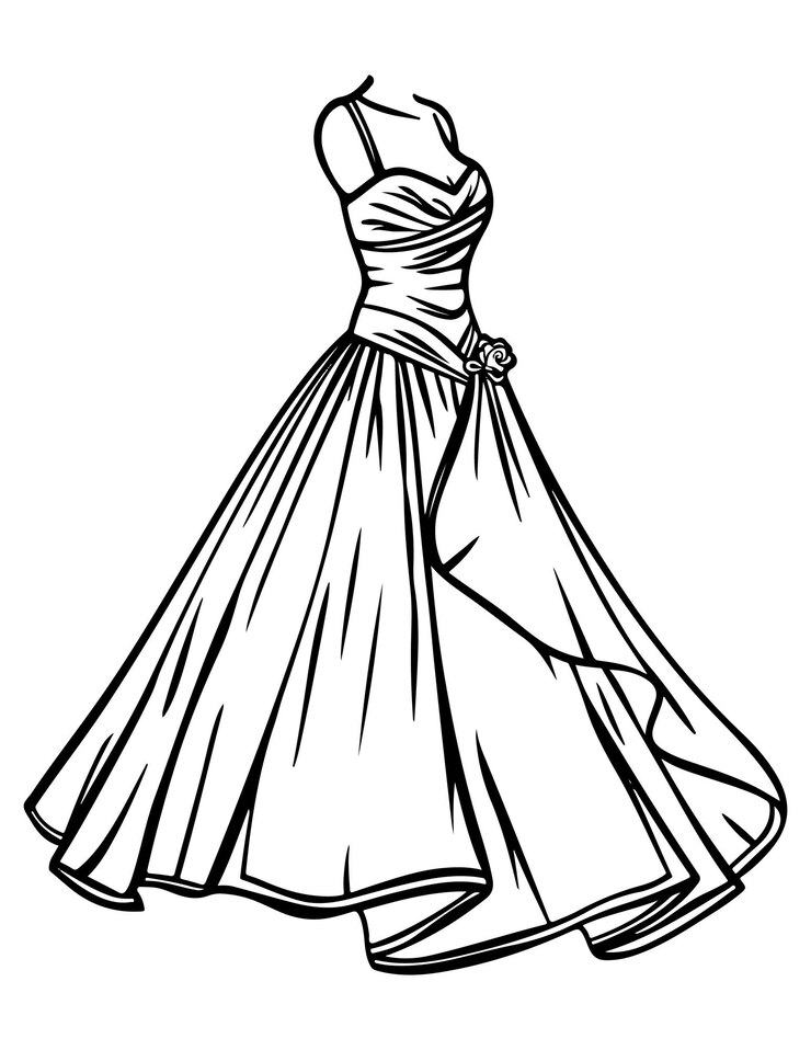 Wedding Dress Coloring Page