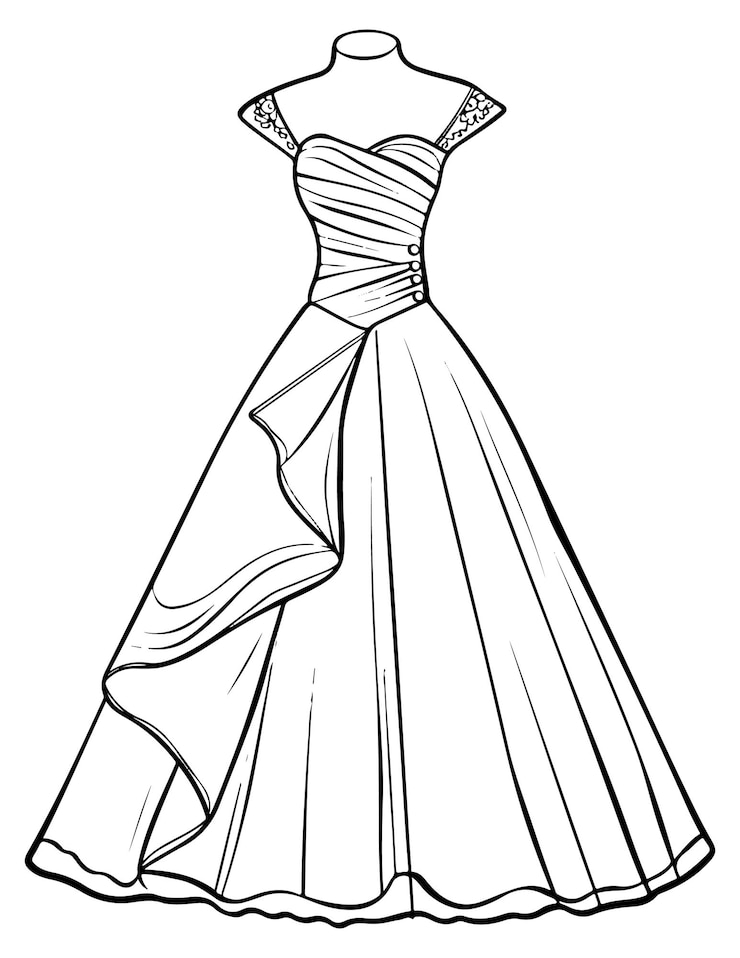 Wedding Dress Coloring Page