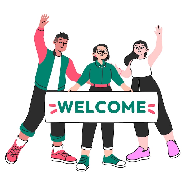 Vector welcome concept illustration