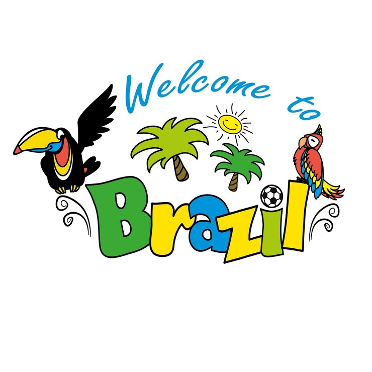 Vector welcome to rio vector illustration in white background