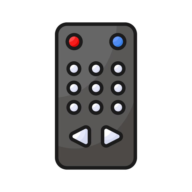 well designed remote icon a wireless tool which is used to operate and manage electronic devices