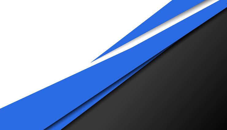 White and black abstract background with blue elements