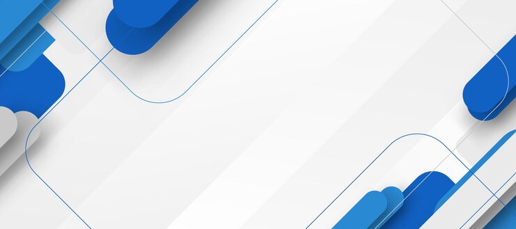 White background with blue element