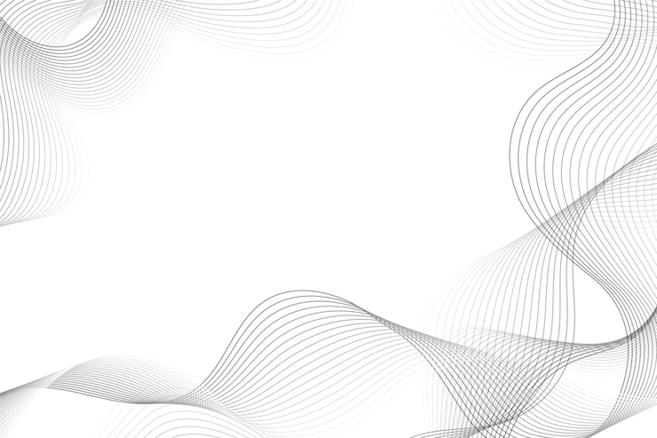 Vector white background with wavy lines copy space
