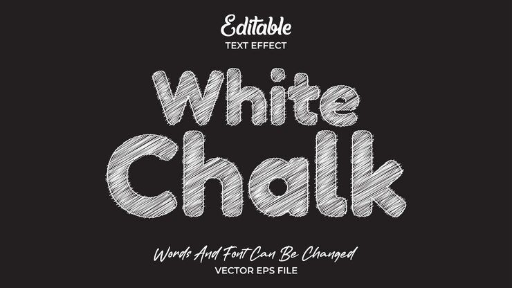 White Chalk Text Effect