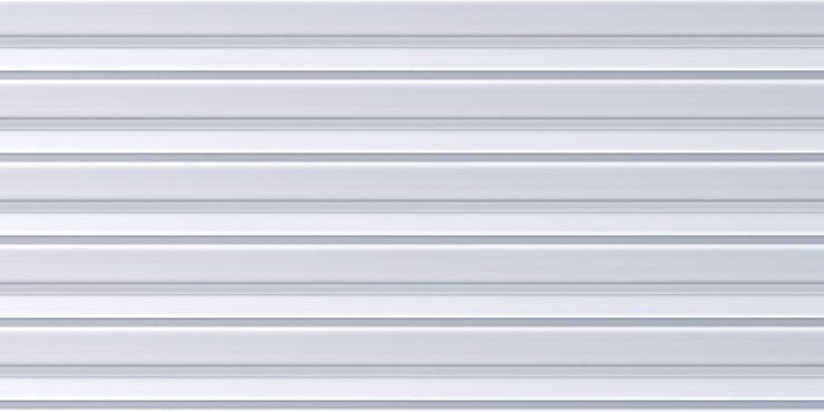 Vector white corrugated iron sheets seamless pattern of fence or warehouse wall