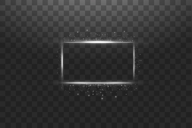 White frame with lights effects.