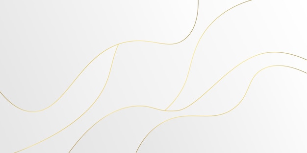White futuristic gold pattern abstract background with wavy shape used for business, poster, vector