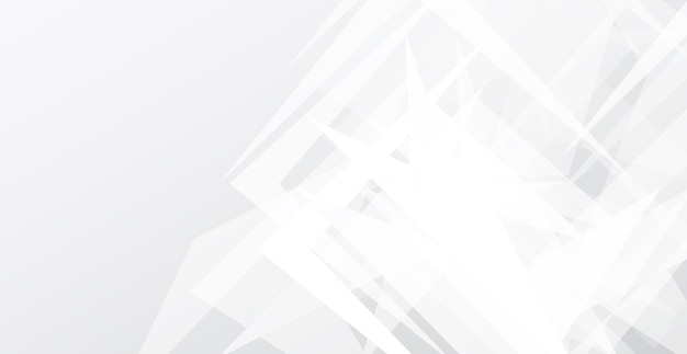 white geometric shape pattern abstract polygon background technology banner wallpaper vector