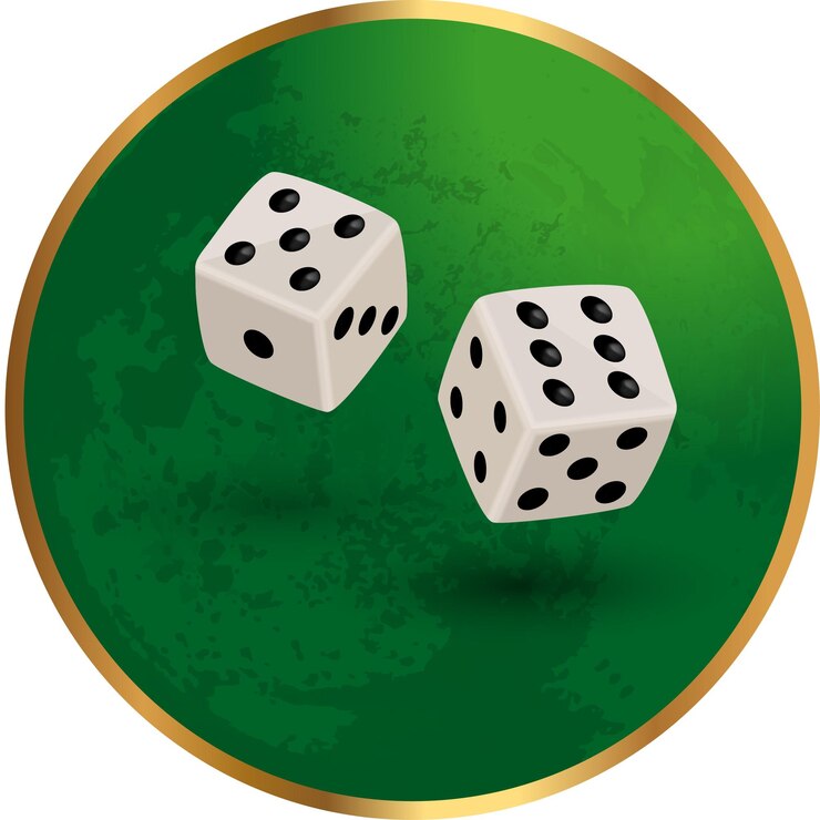 Vector white isolated realistic dice for casino game vector icon
