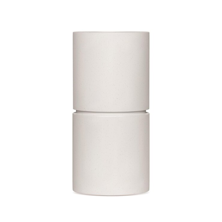 White paper tube package mockup on white background