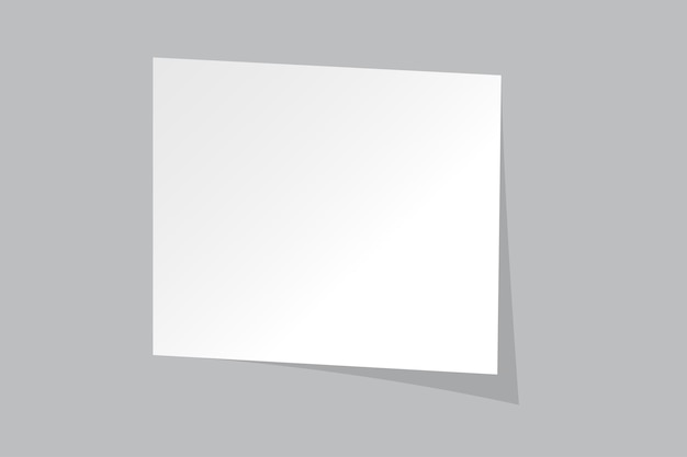 White realistic sheet of paper with shadow Book notepad