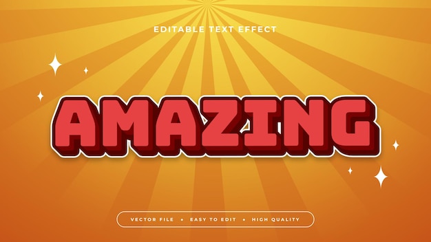White red and orange amazing 3d editable text effect font style
