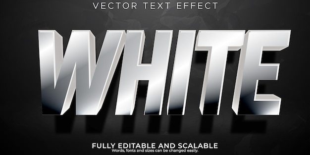 White text effect editable retro and vintage text style