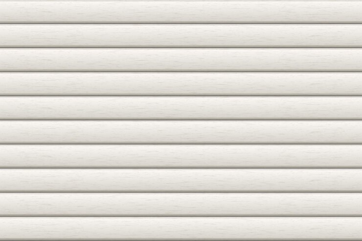 Vector white wooden, metal, or plastic seamless siding texture pattern of building facade
