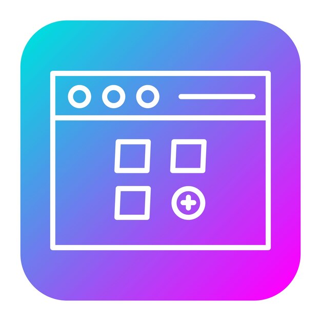 Widget vector icon Can be used for No Code iconset