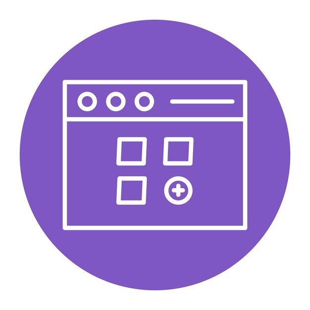 Widget vector icon Can be used for No Code iconset