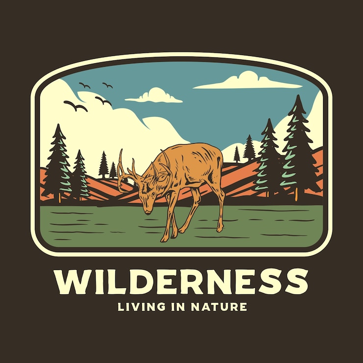Vector willderness graphic illustration