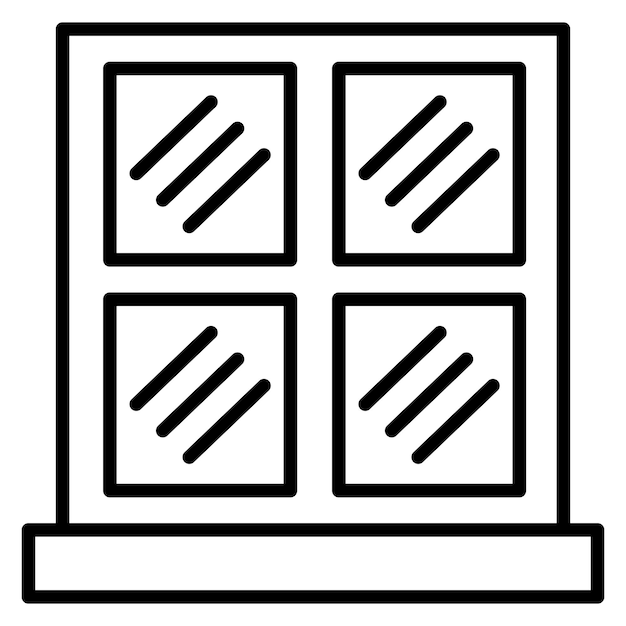 window frame vector icon can be used for home improvements iconset