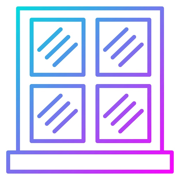 window frame vector icon can be used for home improvements iconset