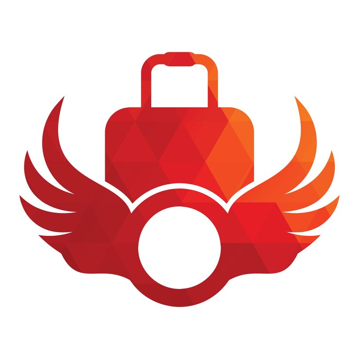 Wings bag travel Creative Logo Design Illustration