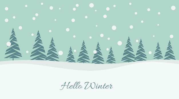 Winter landscape background with fir tree and snow in mountain Christmas Abstract vector