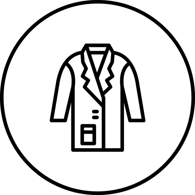 winter long coat vector icon illustration of winter iconset