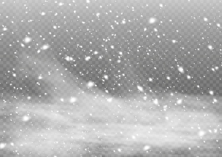 Winter snow wind with fog White gradient decorative element Light dust snowstorm xmas vector
