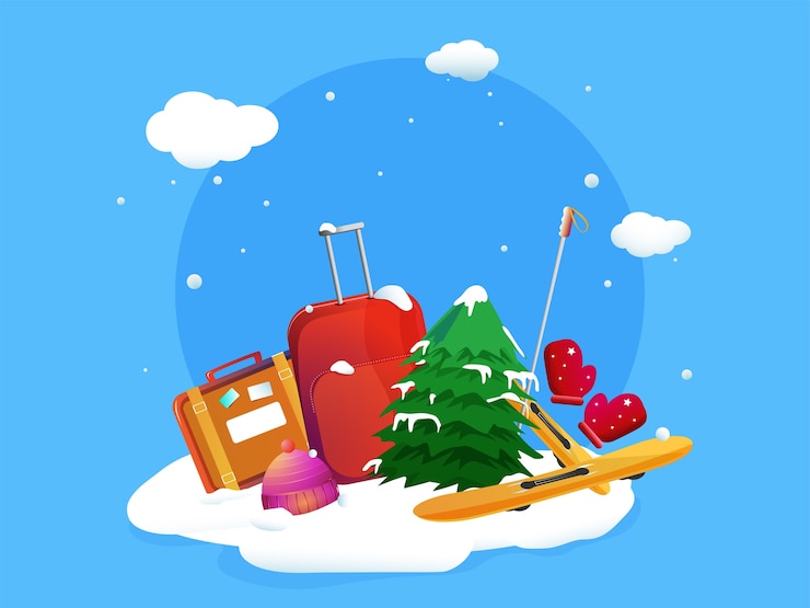 Vector winter vacation celebration background.