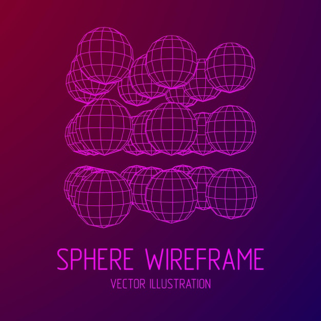 Wireframe mesh cube make with many small spheres connection structure digital data visualization con...