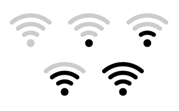 wireless connection signal strength indicatoricons
