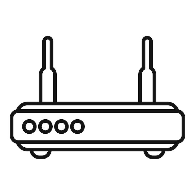 wireless router providing internet connection with two antennas