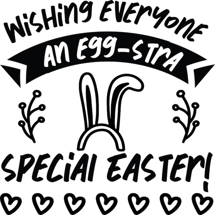 Vector wishing everyone an egg stra special easter