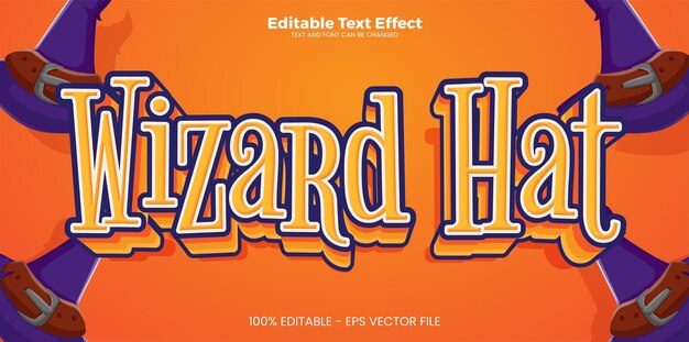 witch hat editable text effect in modern trend style