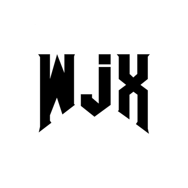WJX letter logo design for technology company WJX logo design black and white color combination WJX logo WJX vector WJX design WJX icon WJX alphabet WJX typography logo design