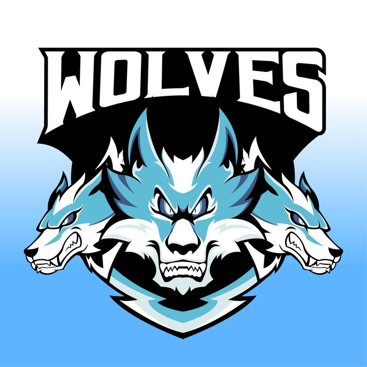 Vector wolf mascot logo vector illustration