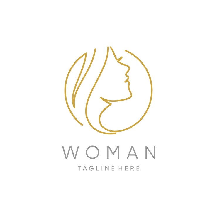 Woman health logo design concept for beauty life