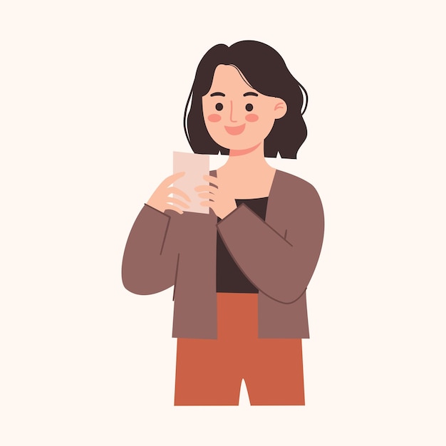 Woman reading book