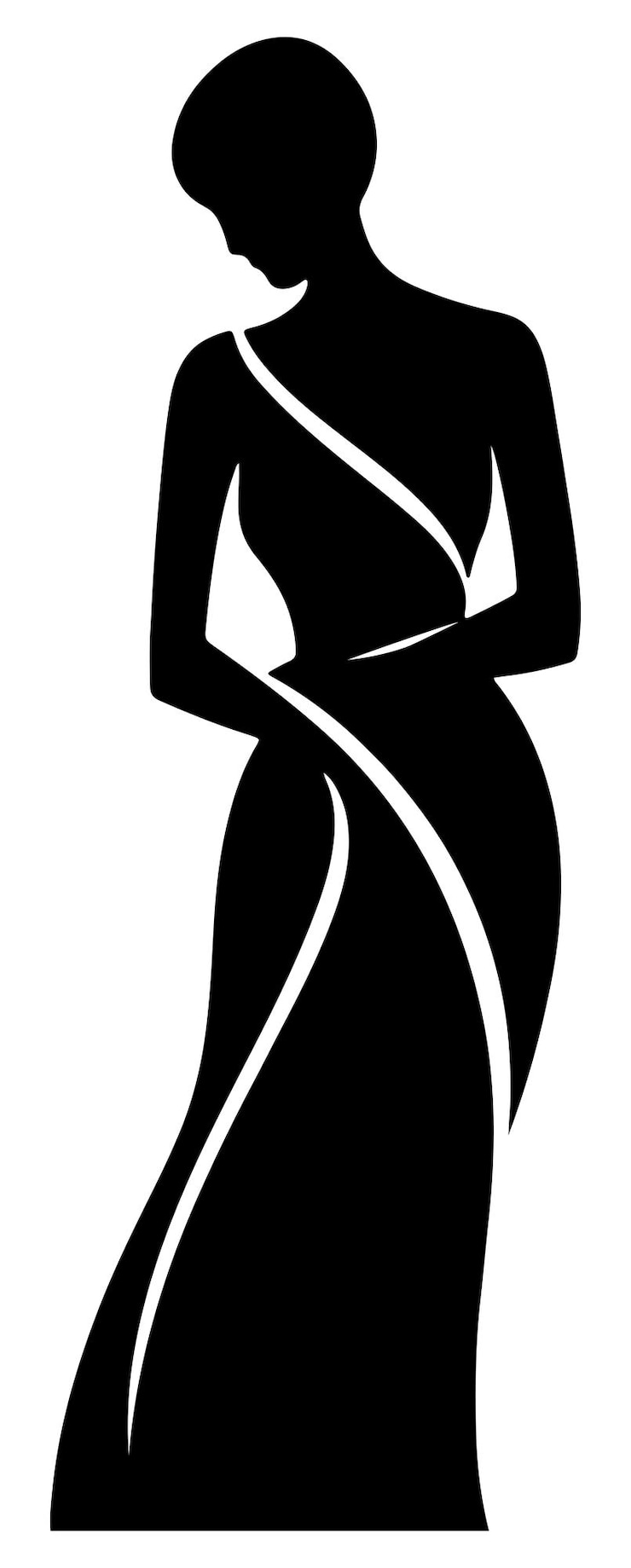 Vector woman vector silhouette lady silhouette vector female silhouette