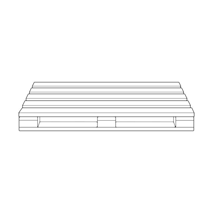 Vector wooden pallet vector illustration on white background isolated isometric outline wood container isometric vector outline wooden pallet