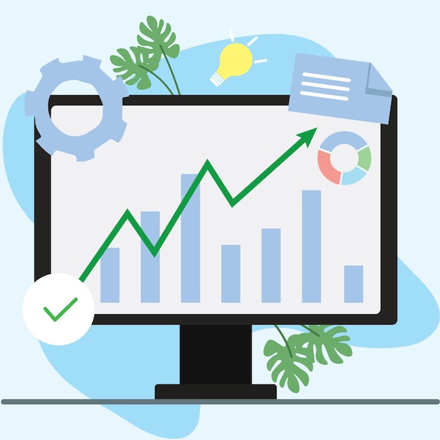 working at home vector flat style illustration online career and business work