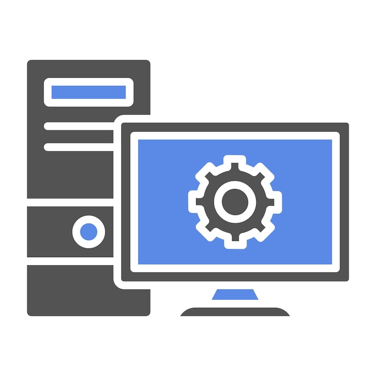 Vector workstation icon style