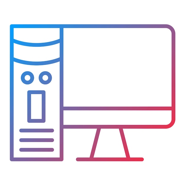 workstation icon vector image can be used for cloud computing