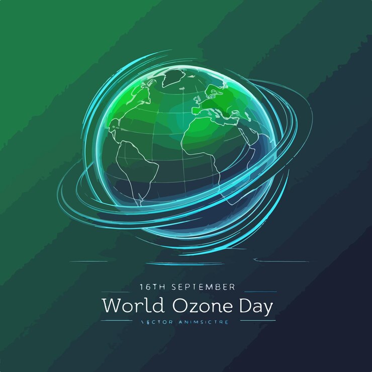 Vector world ozone day background design for poster template