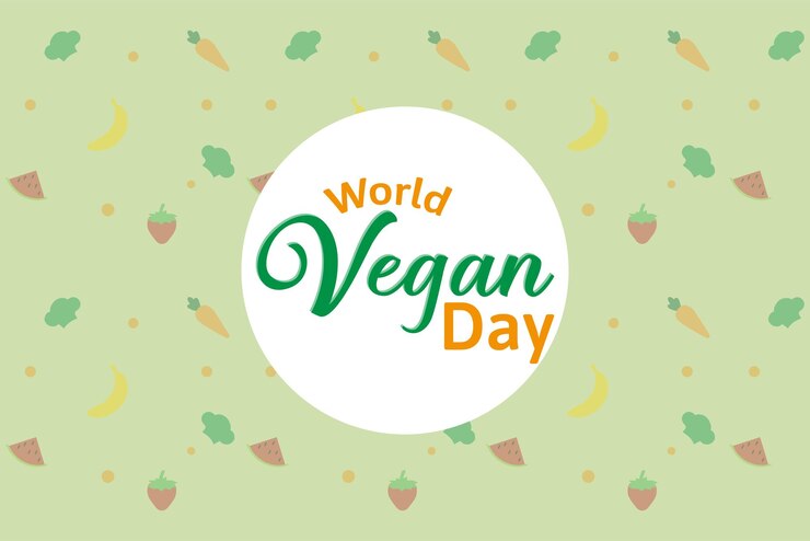 Vector world vegan day background
