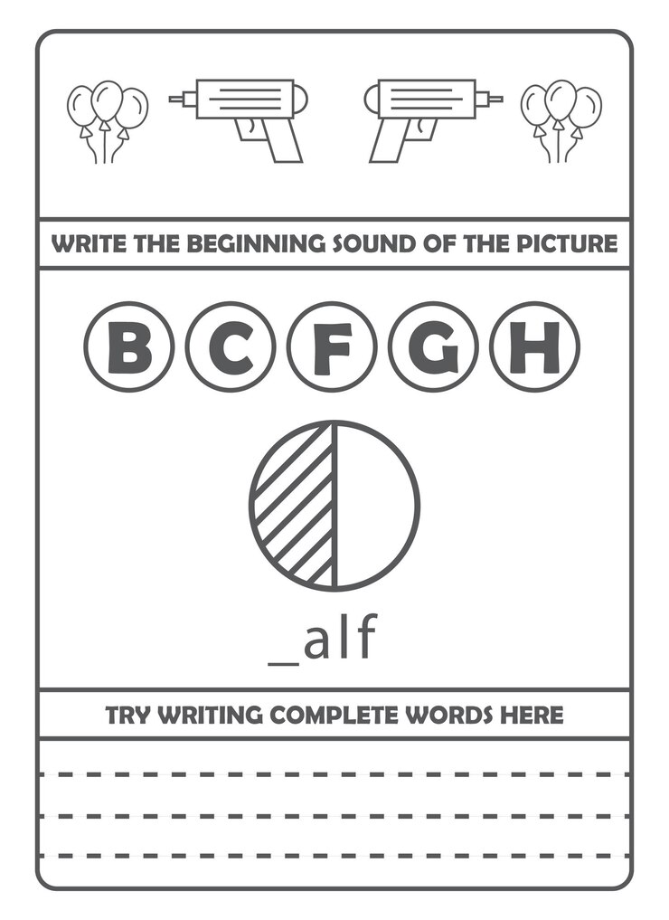 Write the beginning sound of the picture