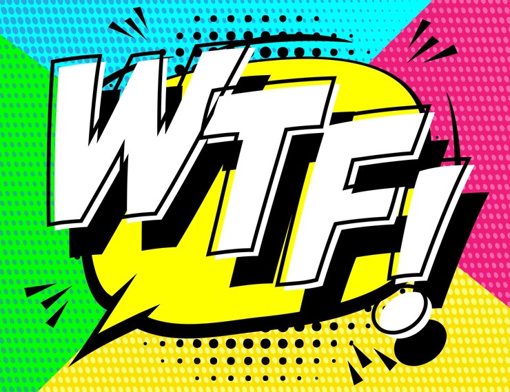 Vector wtf halftone dotted yellow and green background