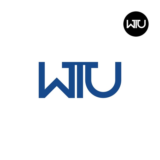 WTU Logo Letter Monogram Design
